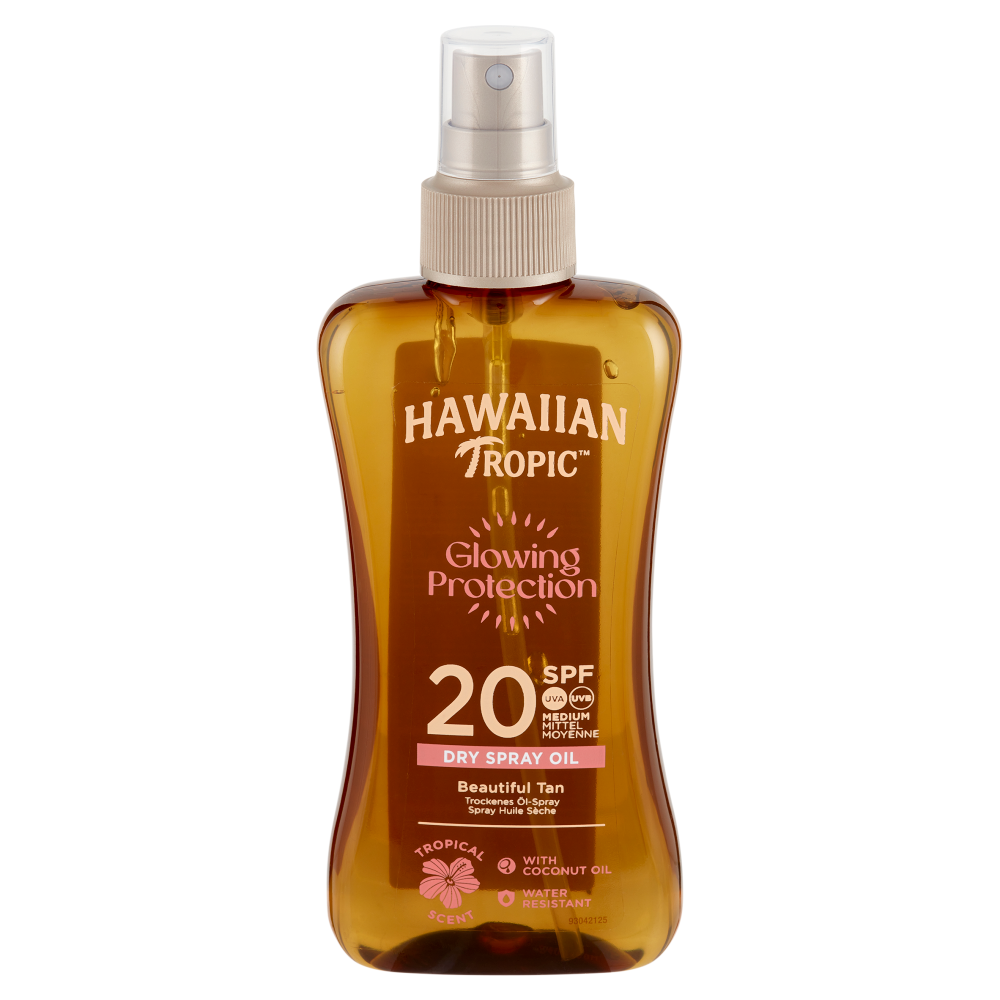 Hawaiian Tropic Glowing Protection Olio Secco Spray SPF 20 Medium 200 mL