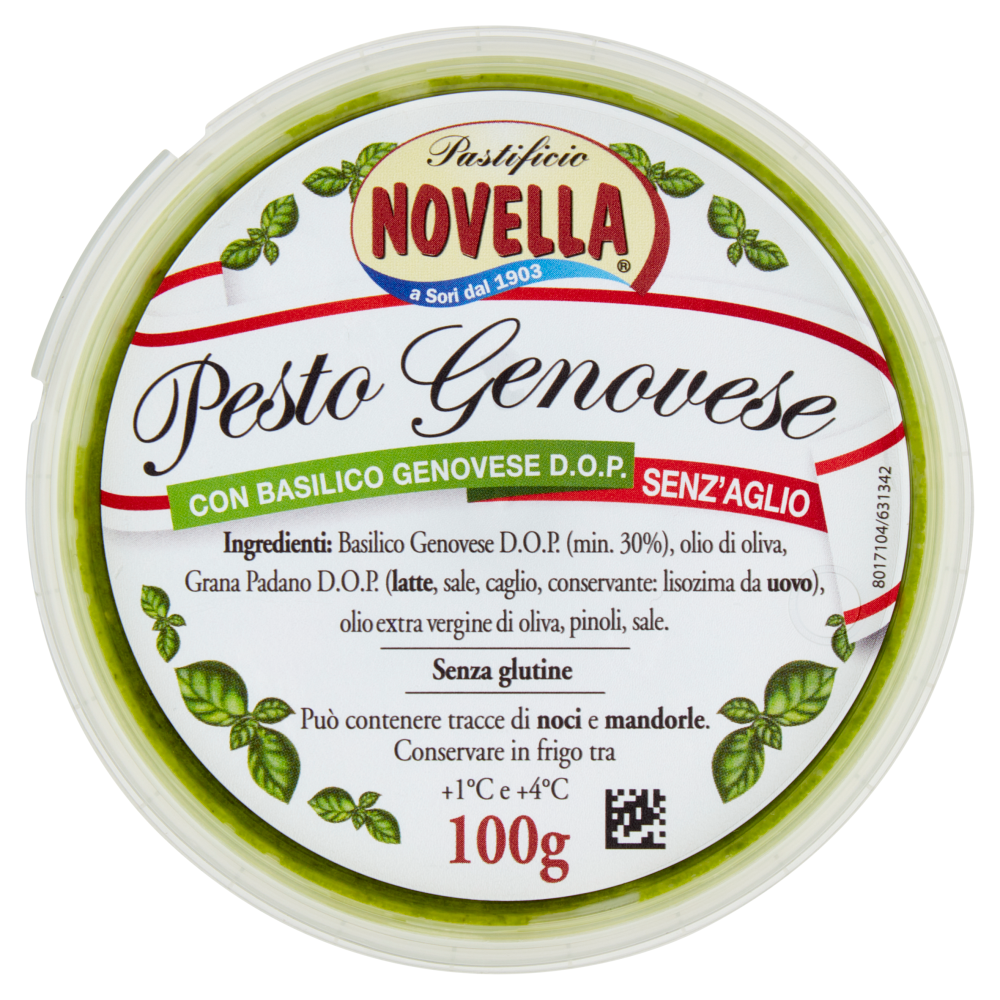 Pastificio Novella Pesto Genovese con Basilico Genovese D.O.P. Senz'Aglio 100 g