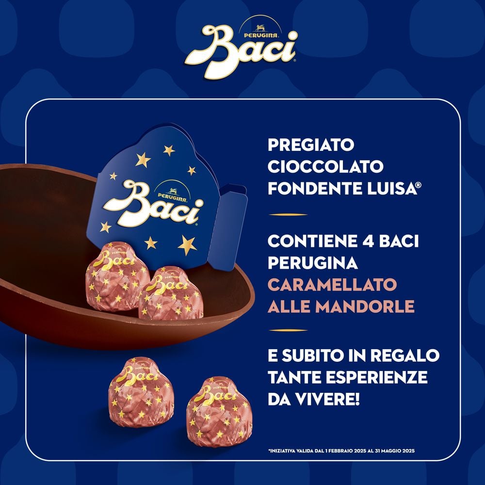 Uovo di Pasqua Cioccolato Caramellato alle Mandorle con Sorpresa e 4 Cioccolatini 265g