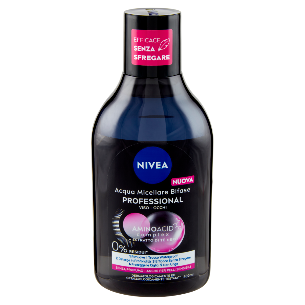 Nivea Acqua Micellare Bifase Professional anche per Pelli Sensibili 400 ml