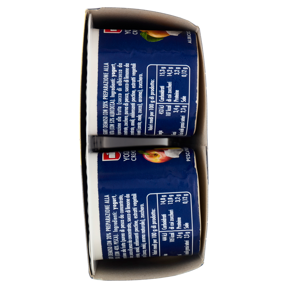 müller Yogurt Cremoso con Frutta Frullata Fragola, Banana, Albicocca, Pesca 8 x 125 g