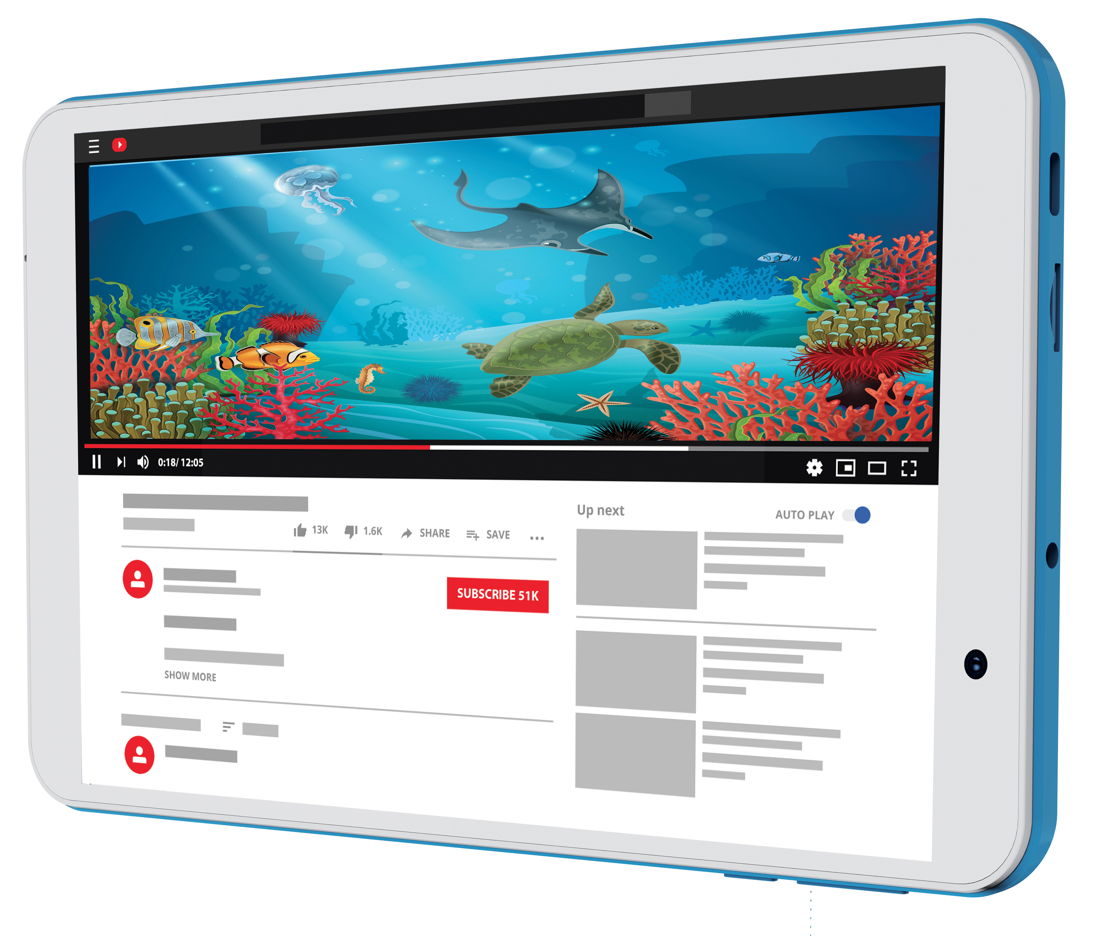 Mediacom SmartPad 8 Rockchip 32 GB 20,3 cm (8") 2 GB Android 12 Go edition Blu