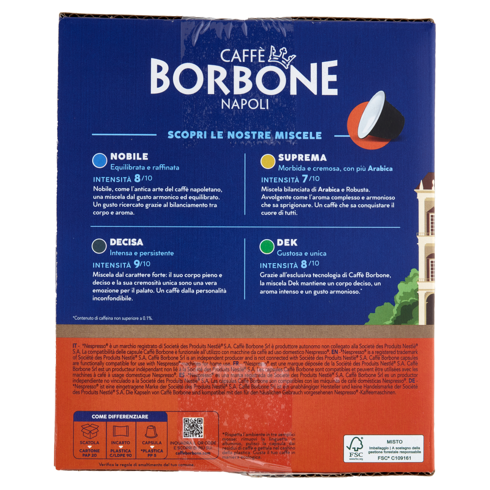 Caffè Borbone Miscela Decisa Capsule Compatibili Nespresso* ad uso domestico 50 x 5 g