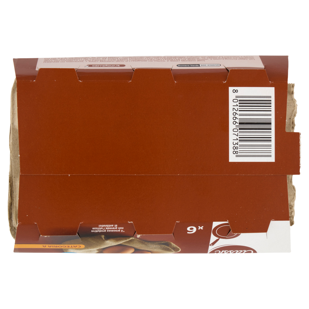 Carrefour Classic Uova Fresche da galline allevate a terra senza uso di antibiotici* Grandi x6