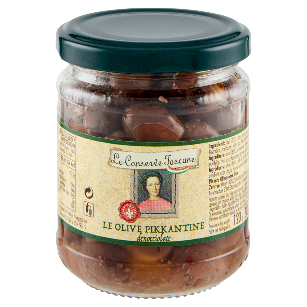 Le Conserve Toscane le Olive Pikkantine denocciolate 120 g
