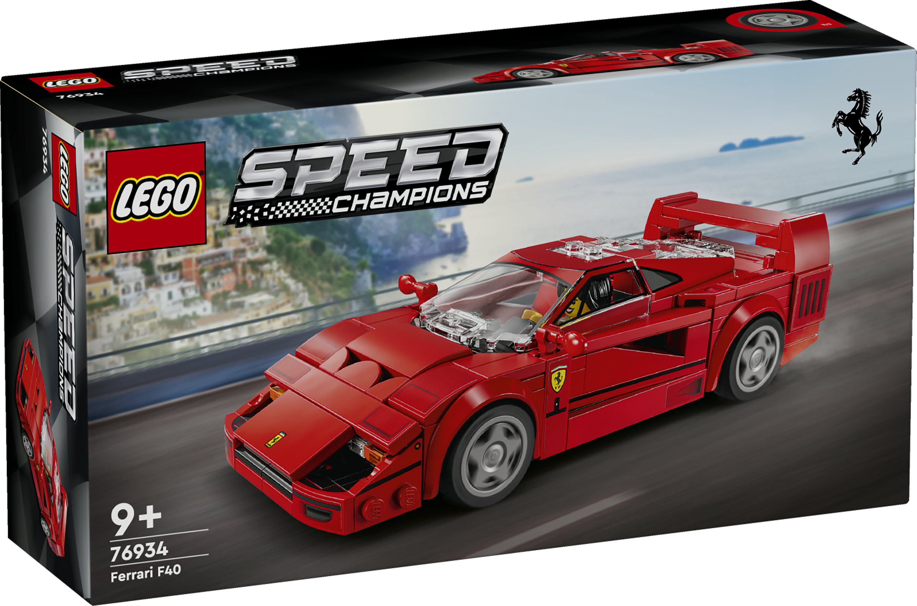 LEGO Speed Champions 76934 Supercar Ferrari F40, Modellino di Auto Sportiva, Macchina Giocattolo da Collezione per Bambini 9+