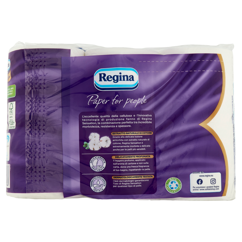 Regina Sensation carta igienica 6 rotoli