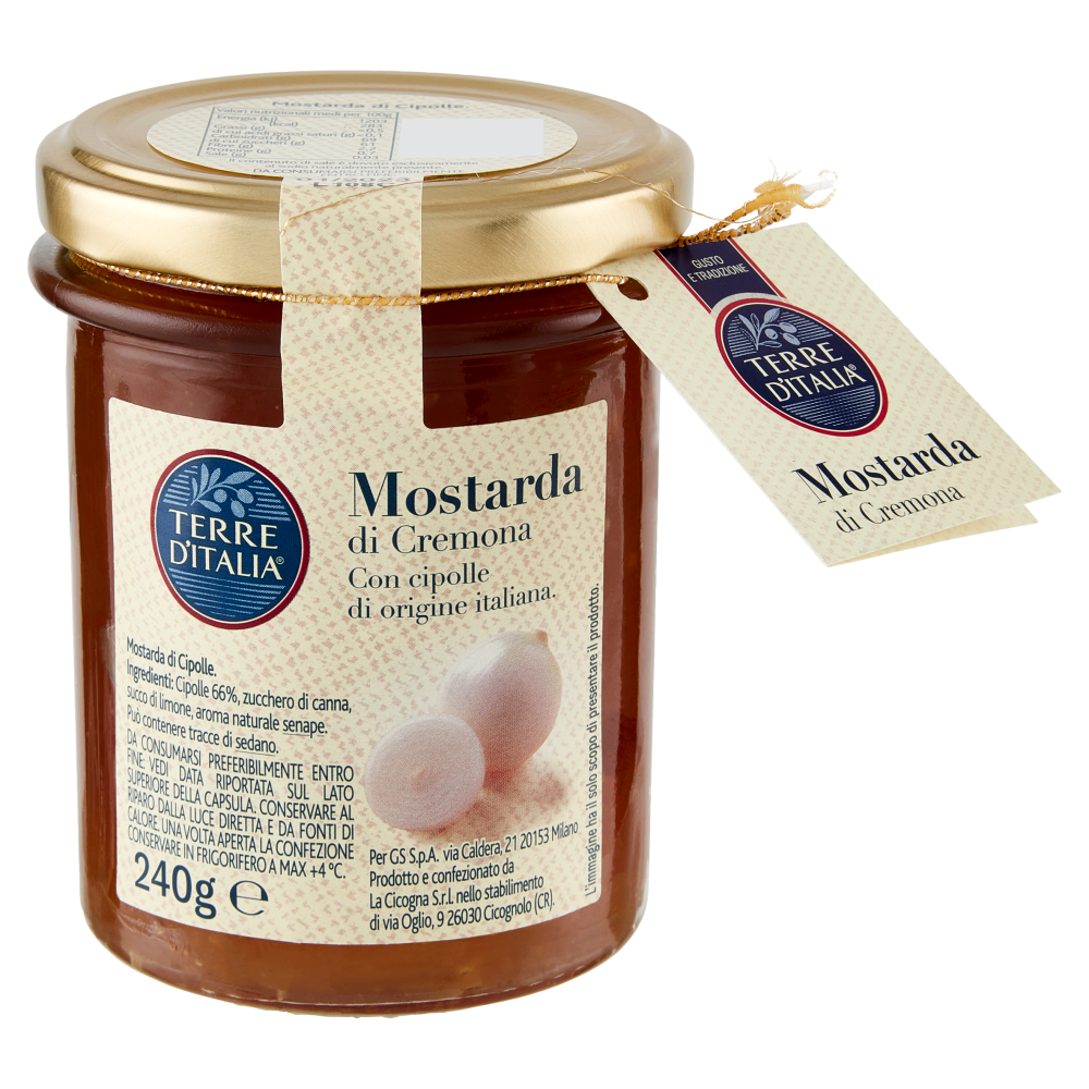 Terre d'Italia Mostarda di Cremona con cipolle 240 g