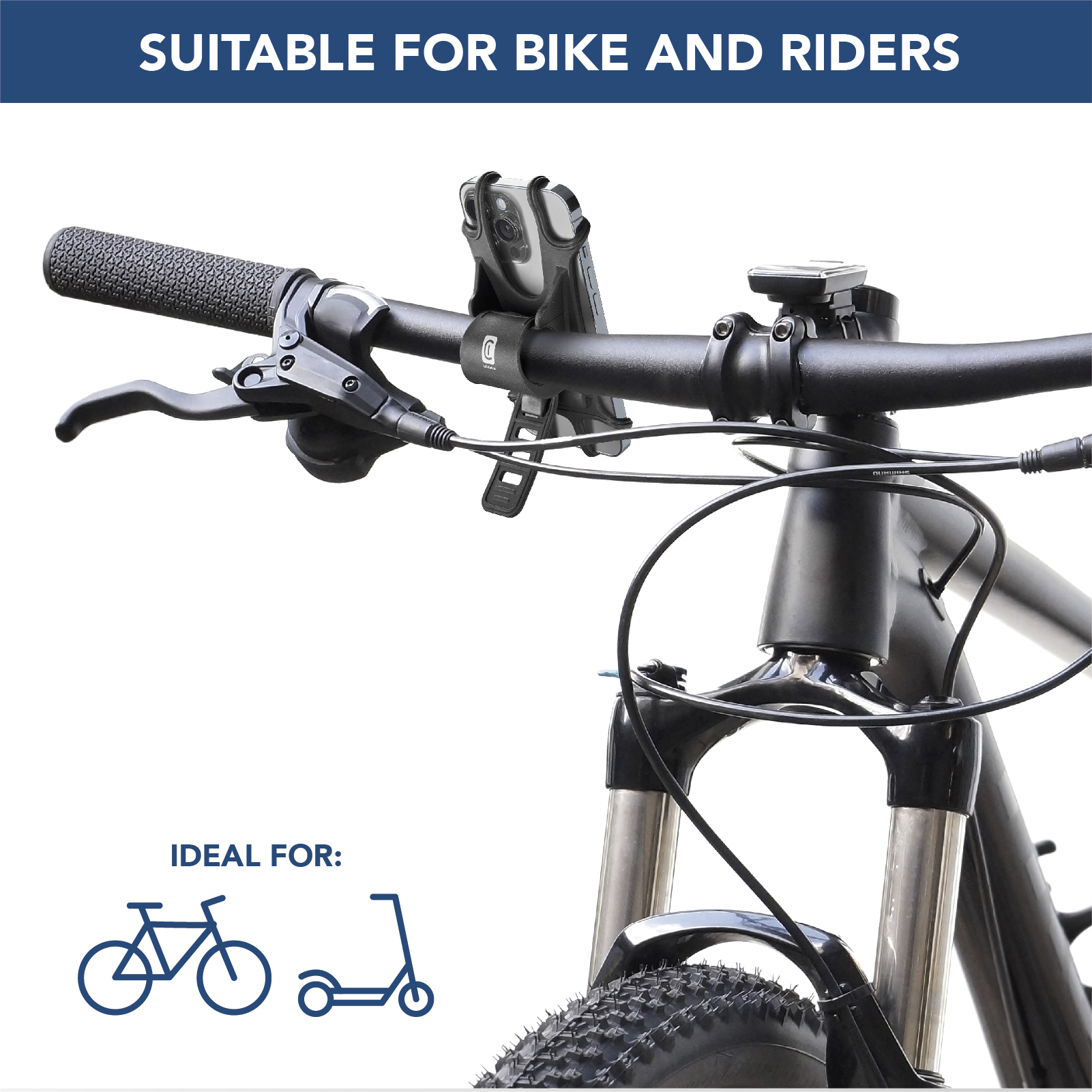 Cellularline Rider - Universal Porta telefono da bicicletta