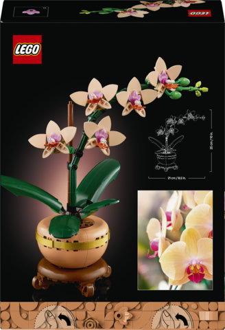 LEGO Botanicals 10343 Mini-Orchidea, Fiori Finti da Costruire, Botanical Collection per Adulti, Idea Regalo per Donna o Uomo