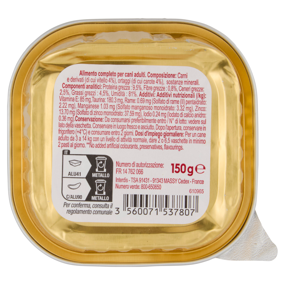 Carrefour Companino Vitalive Terrine* con Vitello 150 g