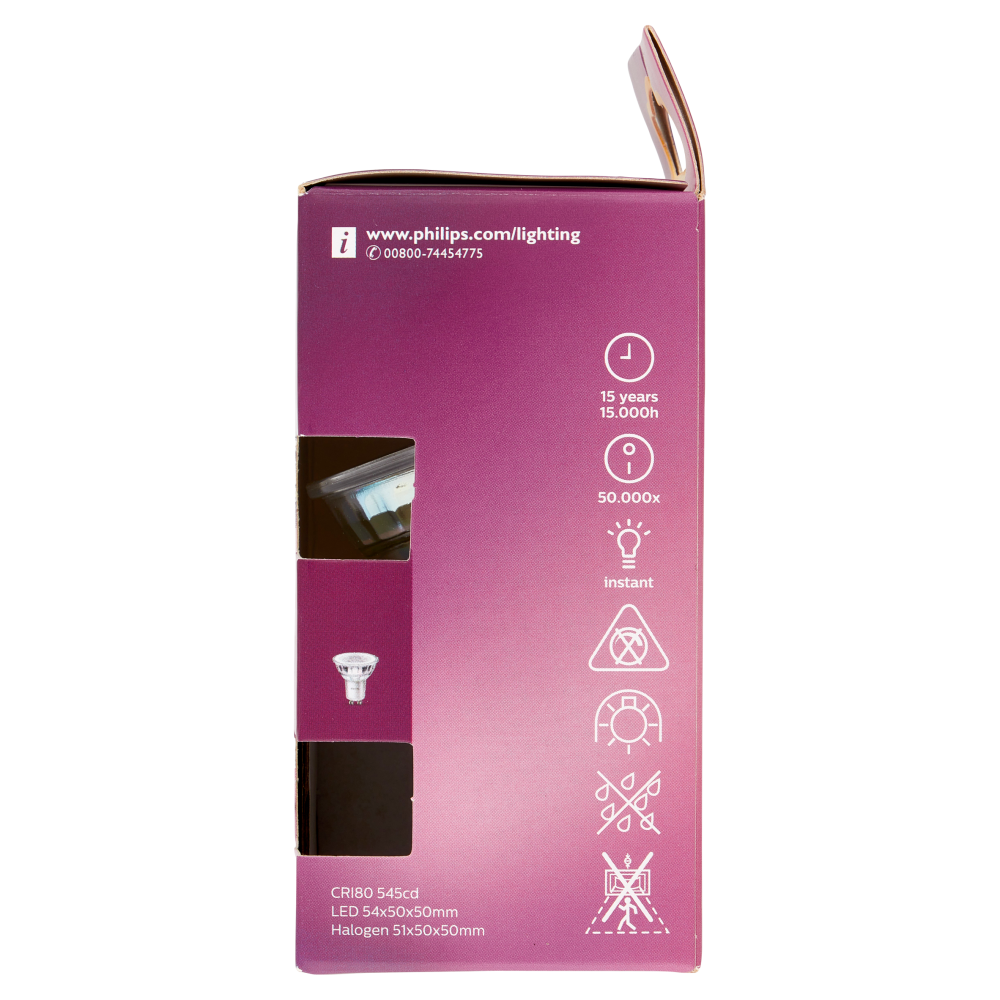 Philips Led faretto in vetro 35W GU10 2700K GU10