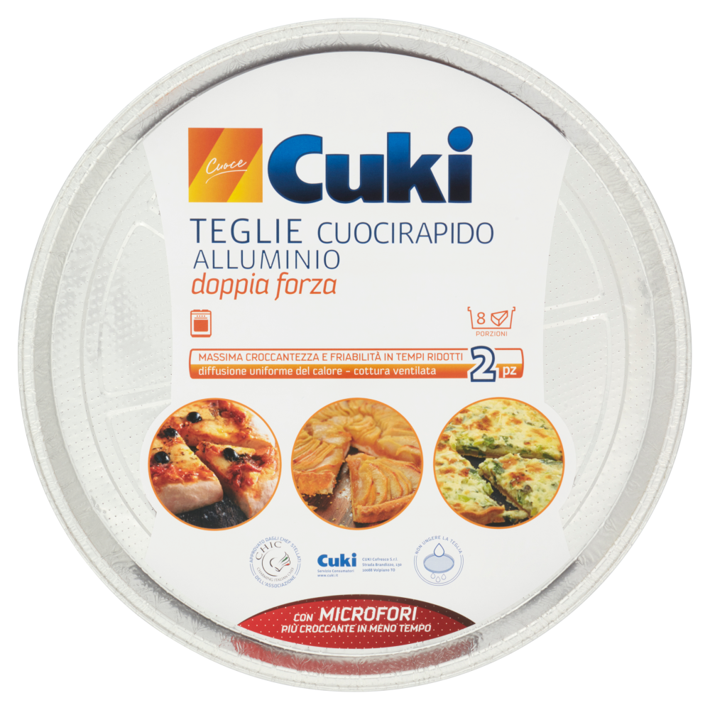 Cuki Cuoce Teglie Cuocirapido Alluminio doppia forza 8 Porzioni (TM32G) - 2 pz