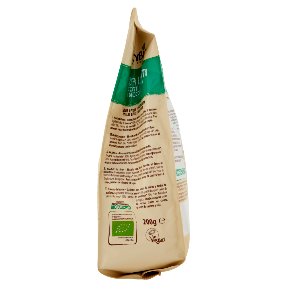 YukyBio Senza Lieviti Biscotti Avena e Nocciole 200 g