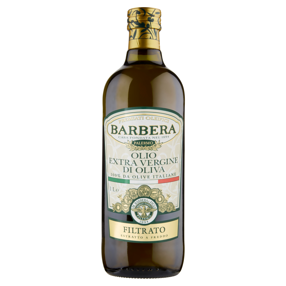 Barbera Olio Extra Vergine di Oliva 100% da Olive Italiane Filtrato 1 L