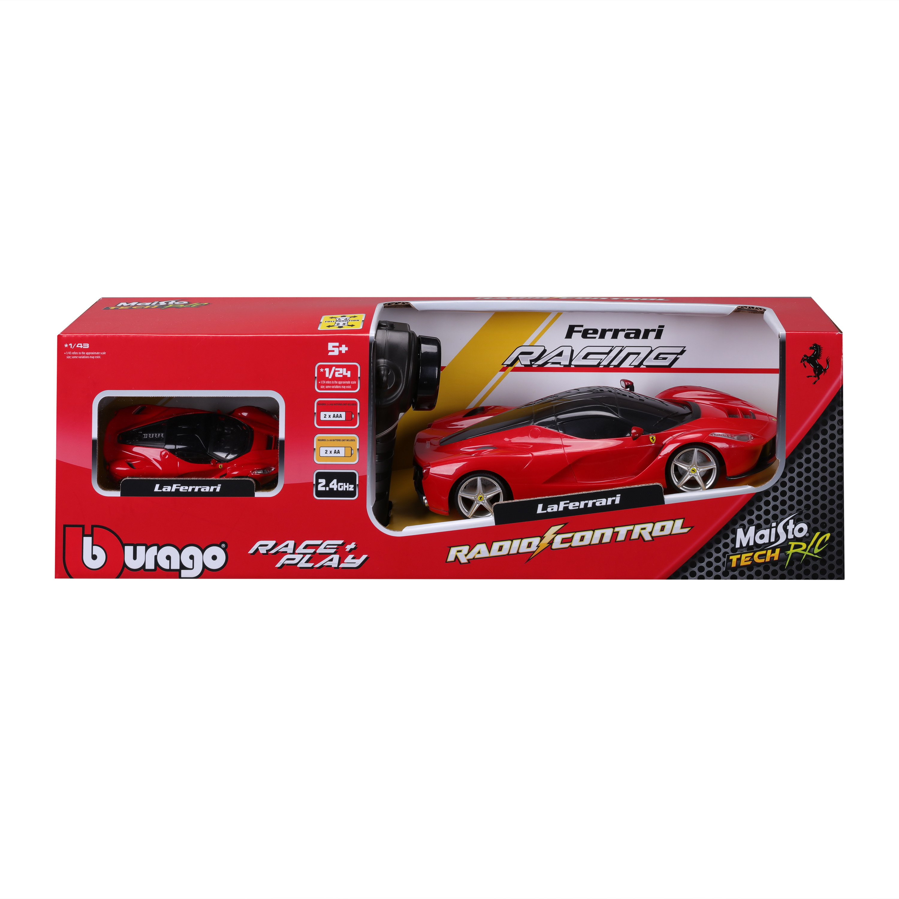 Maisto Co-Pack RC Ferrari 1:24 + Auto Ferrari DieCast 1:43