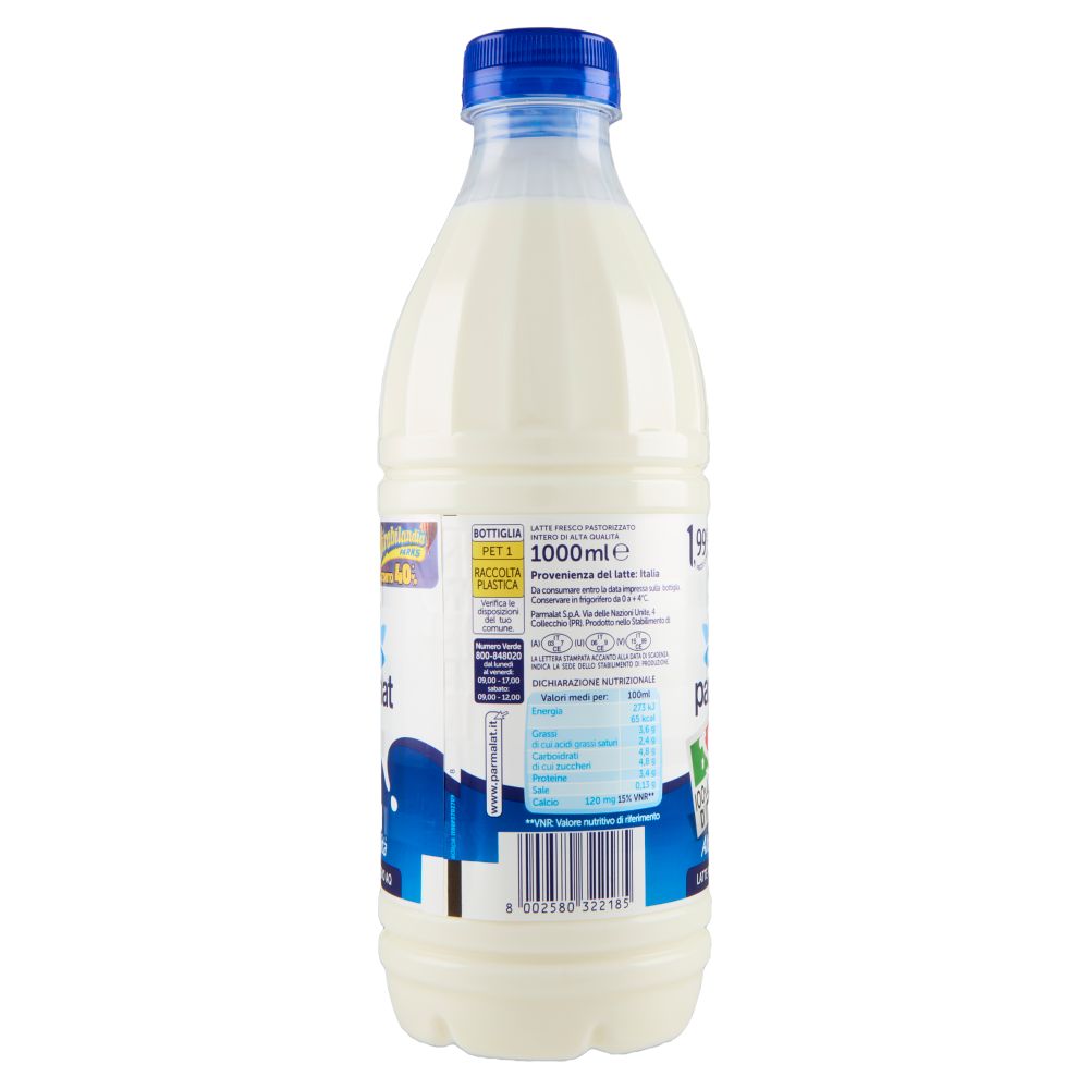 parmalat Alta Qualità Latte Fresco Intero AQ 100% Latte d'Italia 1000 ml