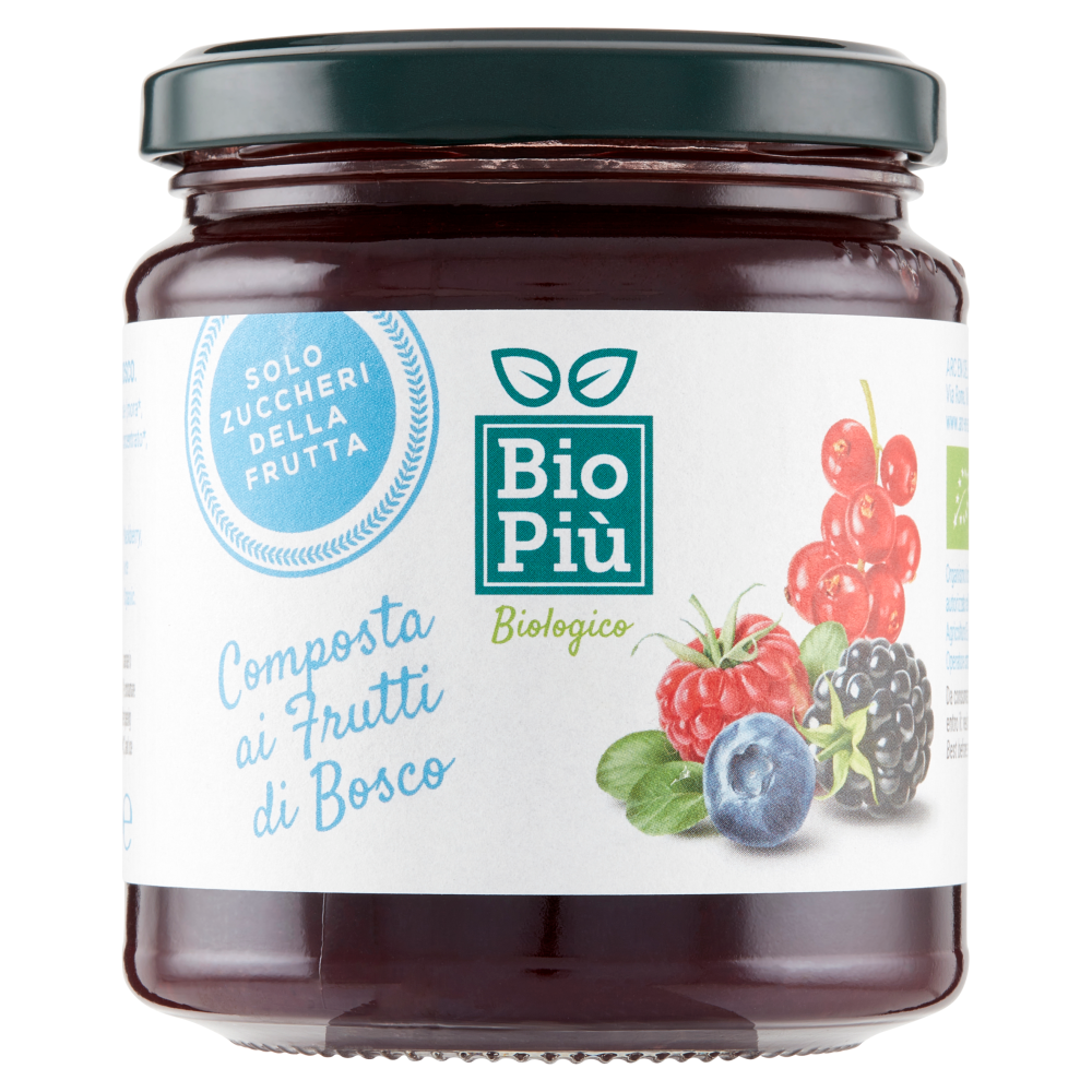 Bio Pi&ugrave; Composta ai Frutti di Bosco 320 g