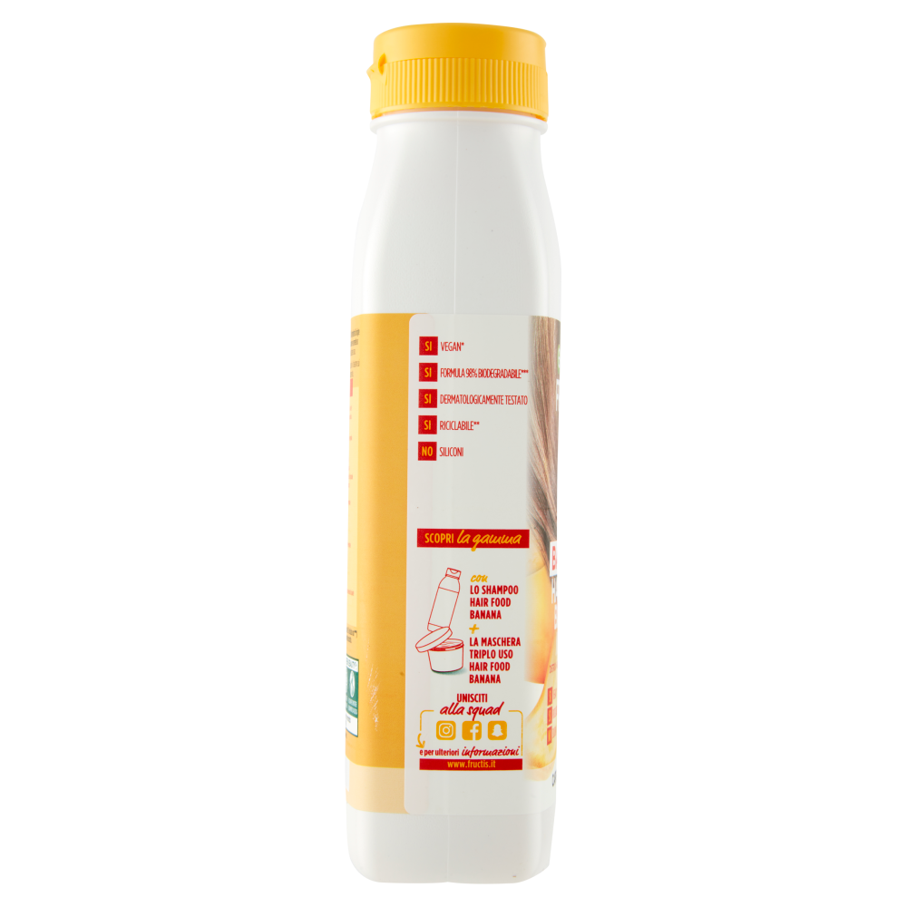 Garnier Balsamo Nutriente Fructis Hair Food, Balsamo alla banana per capelli secchi, 350 ml