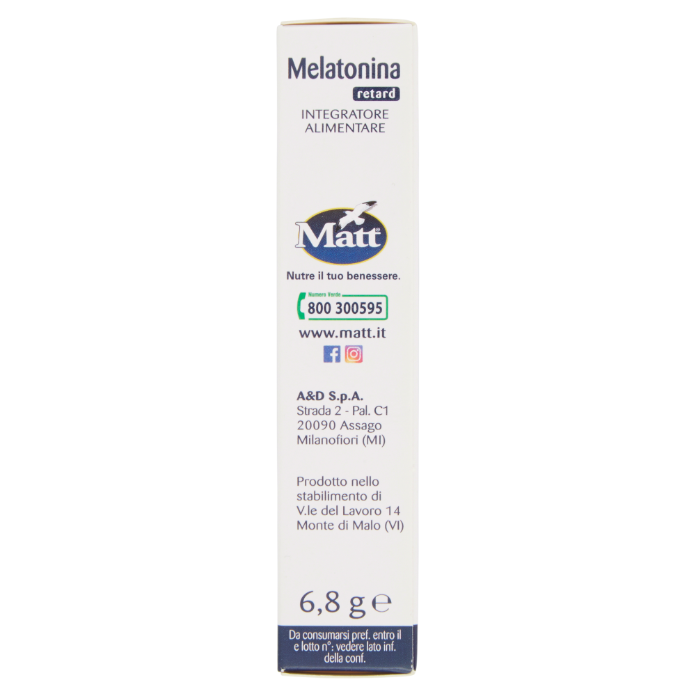 Matt Benessere Melatonina retard 80 compresse 6,8 g