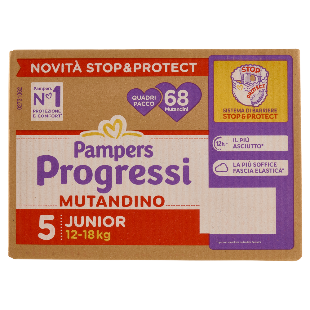 Pampers Progressi Mutandino Junior 68 pz