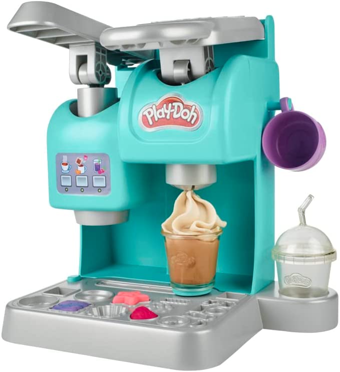 Play-Doh Kitchen Creations La Caffetteria Super Colorata di , playset con 20 accessori e 8 vasetti di pasta modellabile atossica, per bambini dai 3 anni in su