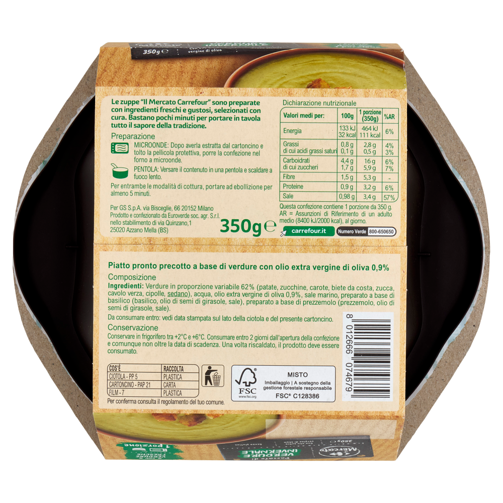 Carrefour il Mercato Passato di Verdure Invernale 350 g