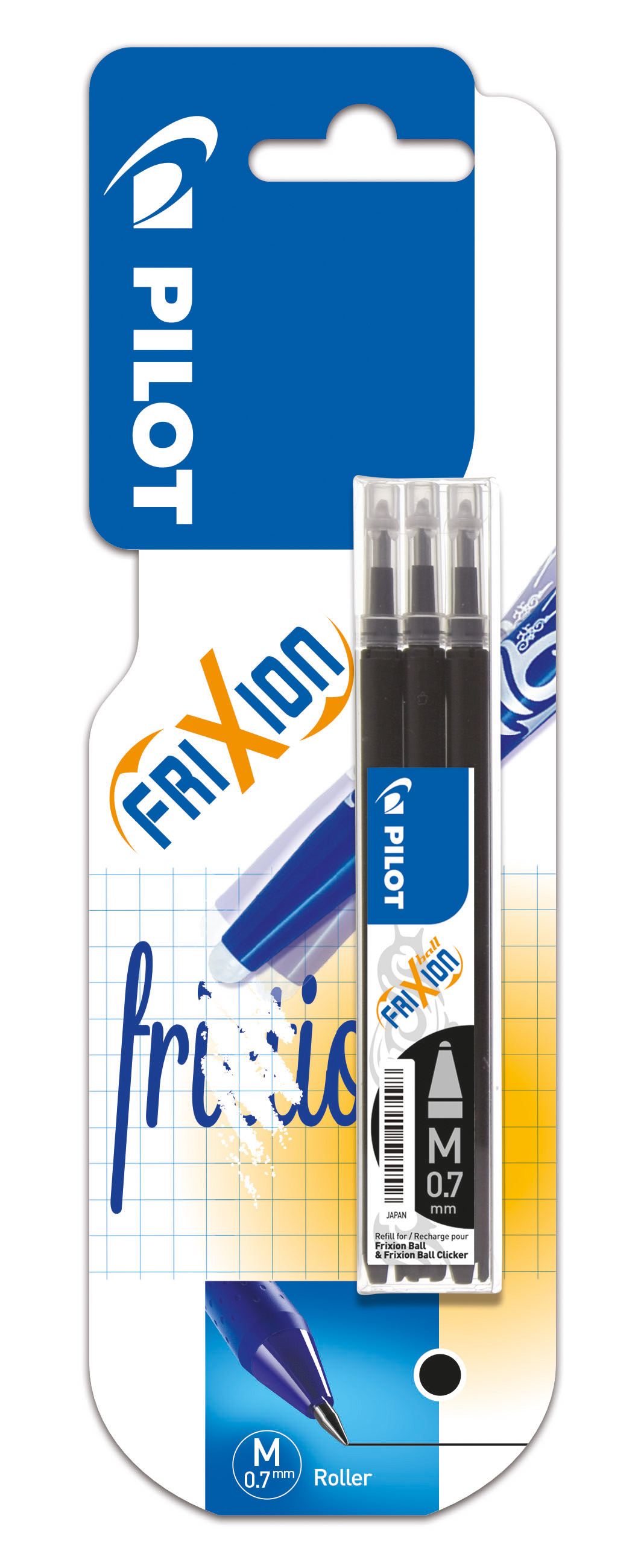 Pilot 3 Refill Frixion ricariche cancellabili Nero
