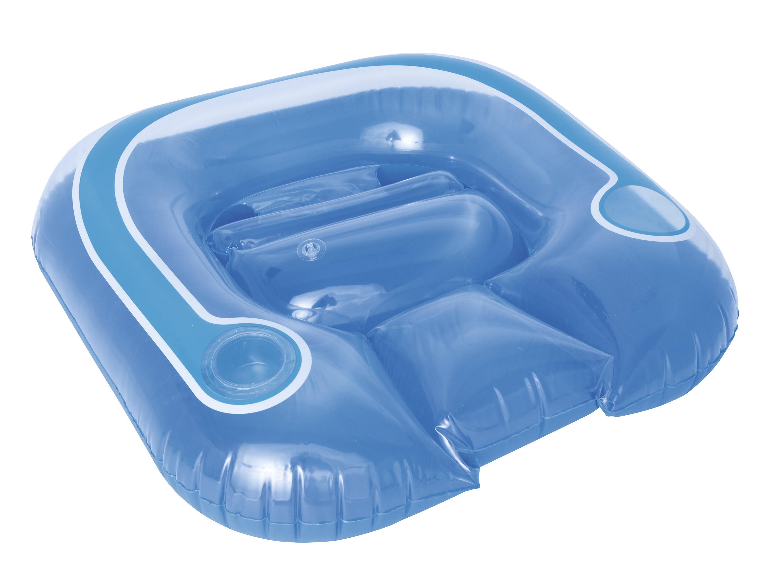 Bestway 43097 galleggiante da piscina e da spiaggia Blu, Trasparente Fantasia Vinile Ciambella da nuoto