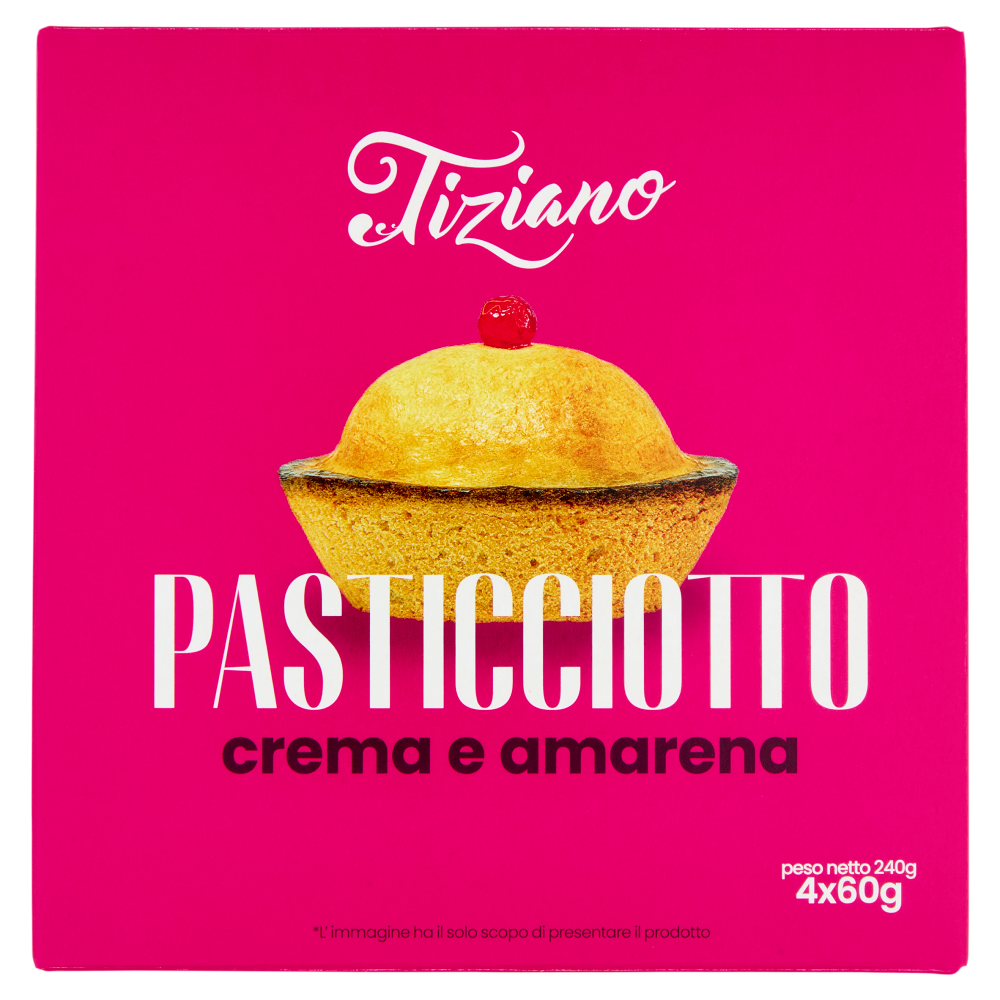 Tiziano Pasticciotto crema e amarena 4 x 60 g