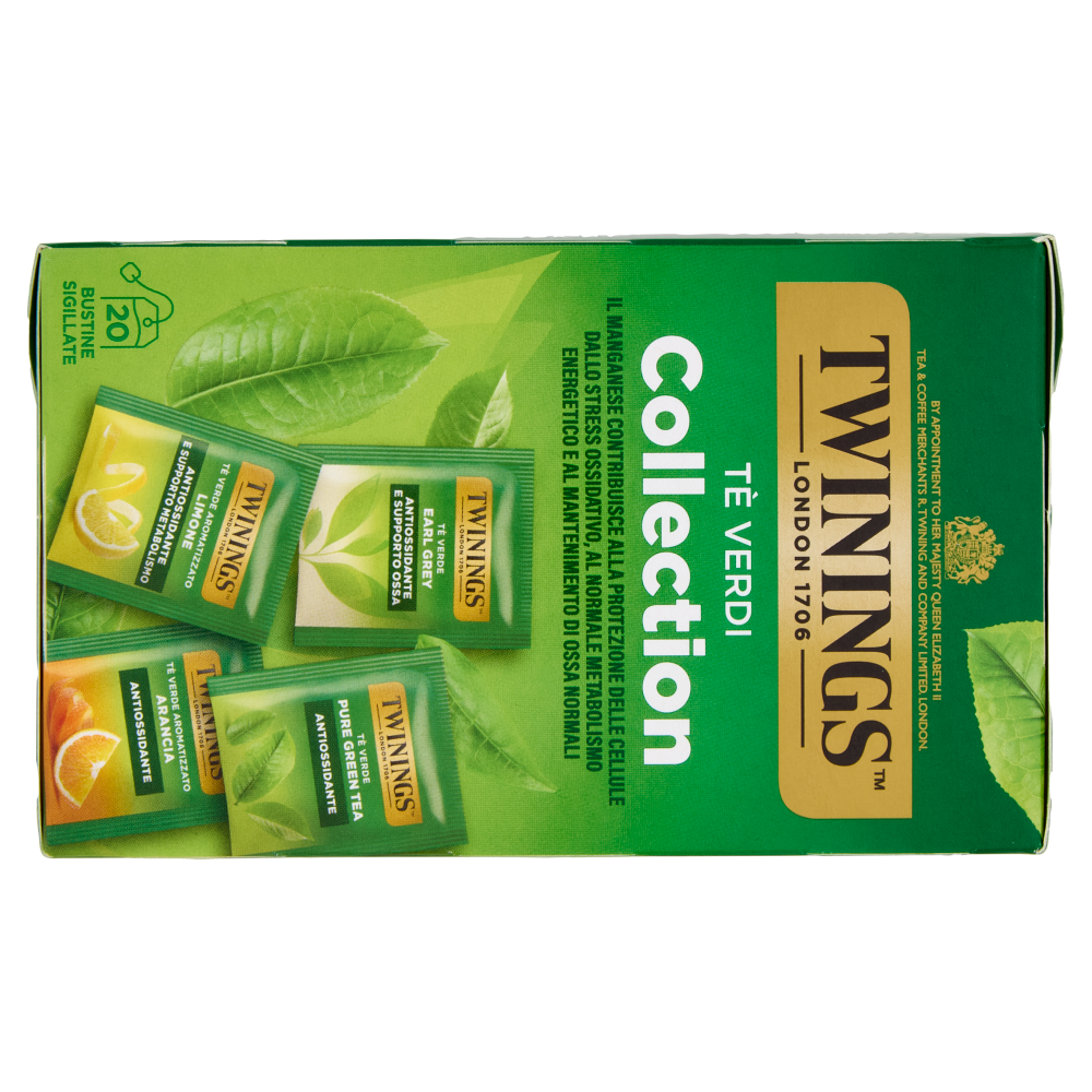 Twinings Tè Verdi Collection Confezione con 5 diversi tè verdi aromatizzati 20 filtri The 40 g
