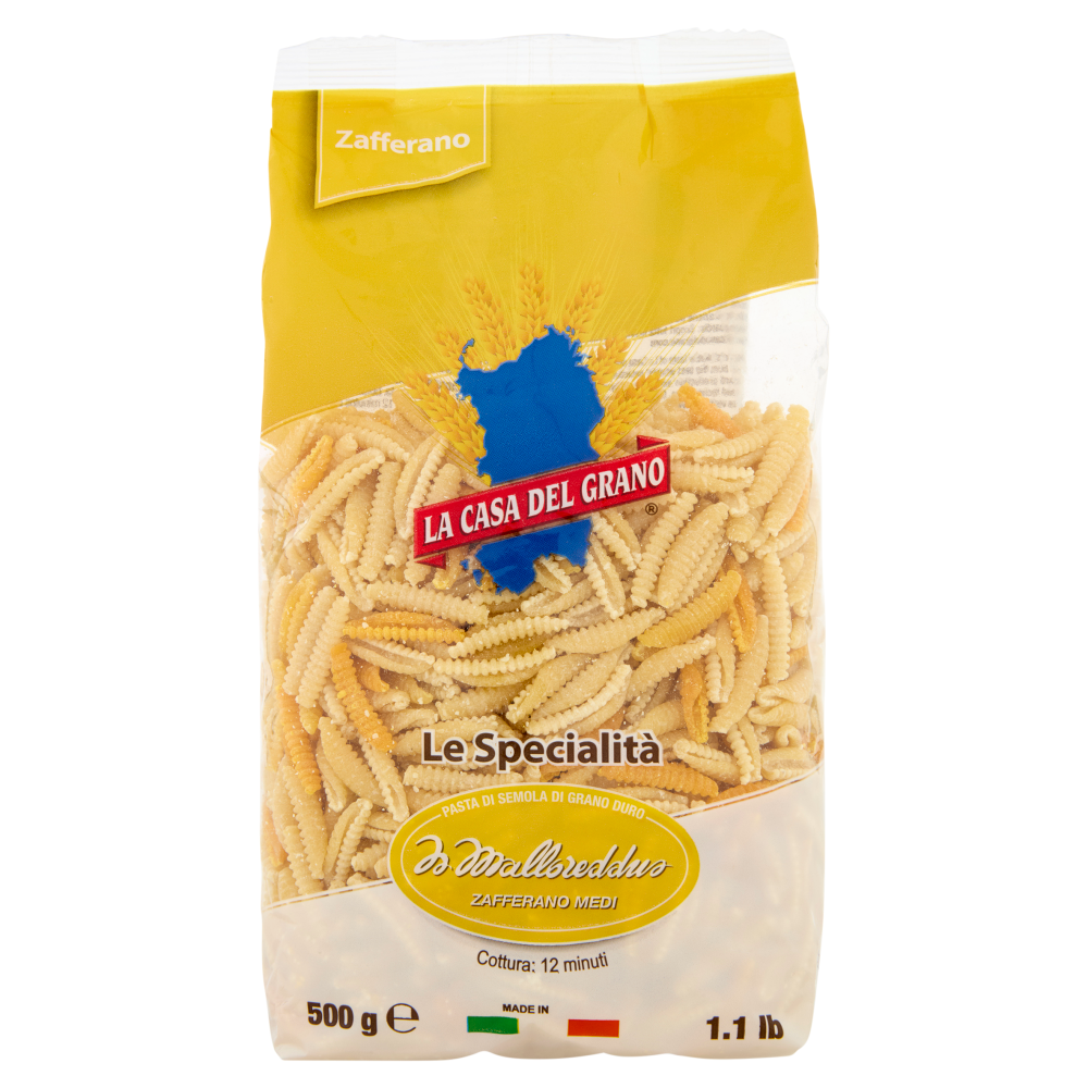 La Casa del Grano Le Specialit&agrave; i Malloreddus Zafferano Medi 500 g