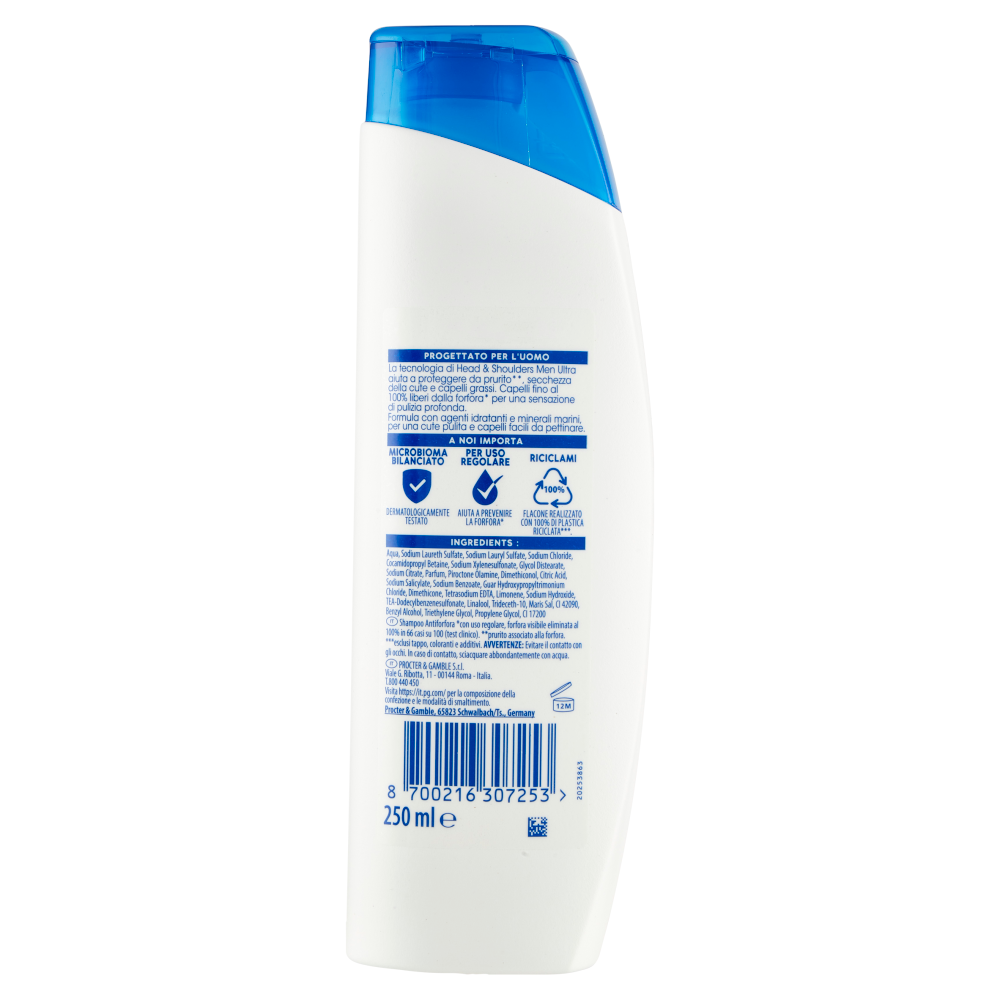 Head & Shoulders Shampoo Antiforfora Idratante Men Ultra 250 ml