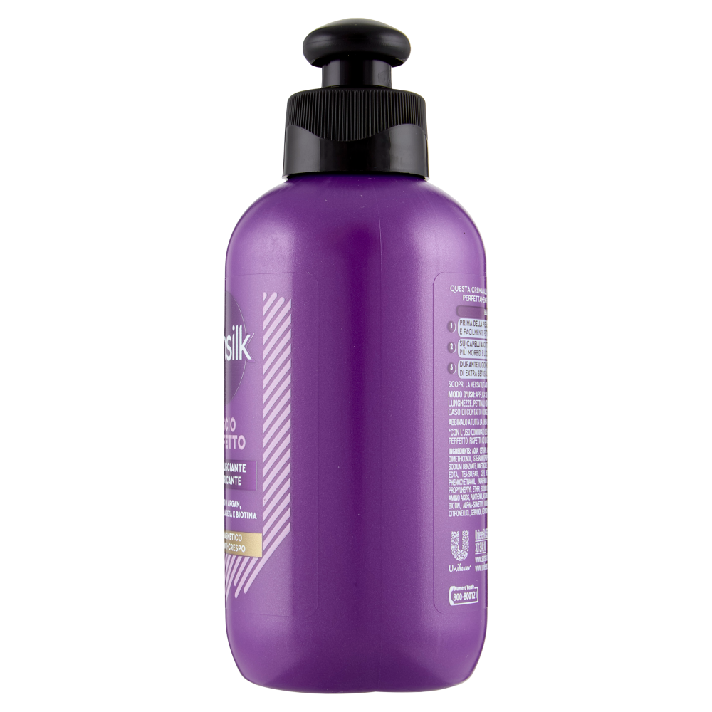 sunsilk Liscio Crema Lisciante & Districante con Olio di Argan, Proteine della Seta e Biotina 200 mL