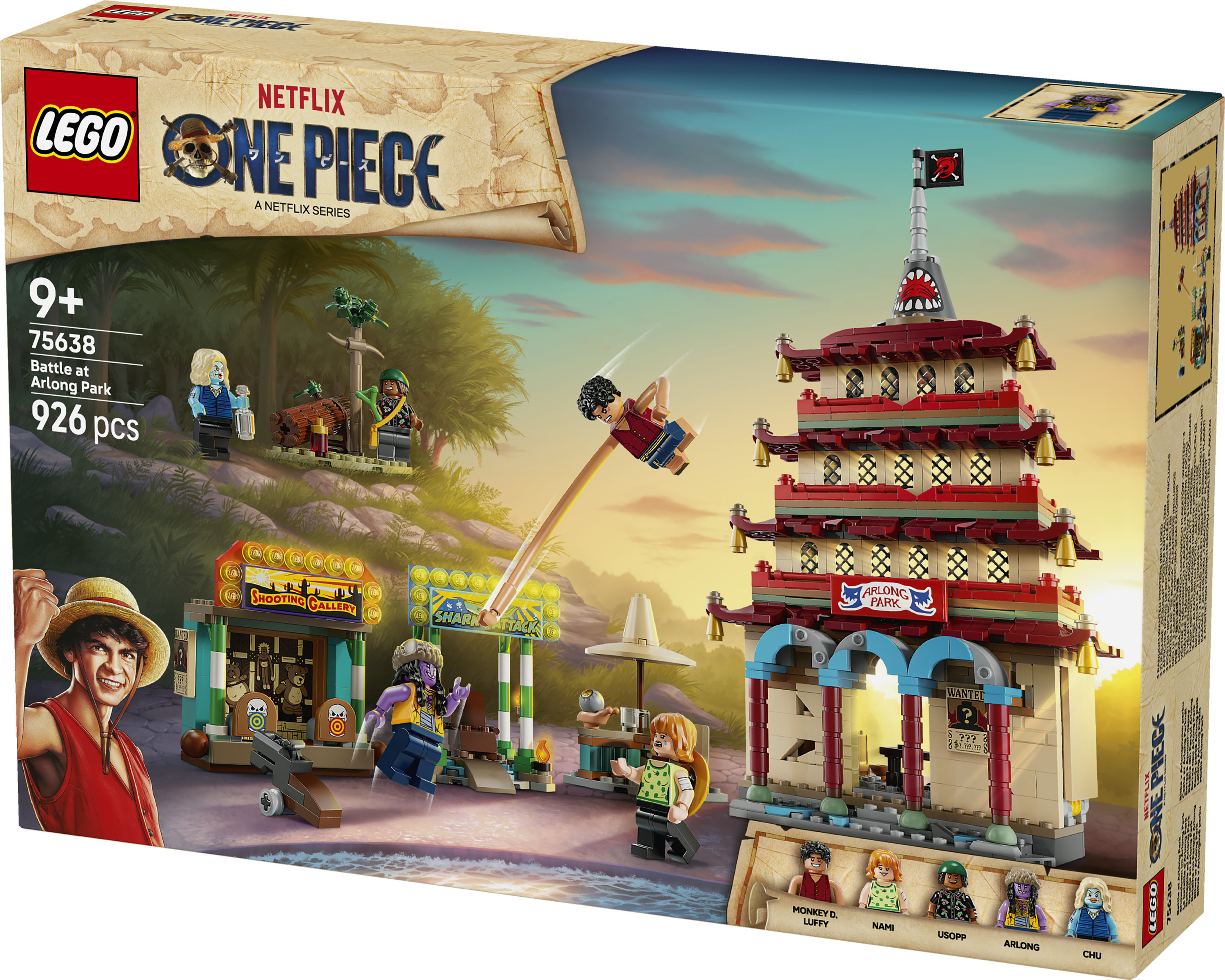 LEGO ONE PIECE 75638 Battaglia ad Arlong Park, Giocattolo con 5 Minifigure e una Pagoda che Crolla - Regalo per Bambini 9+