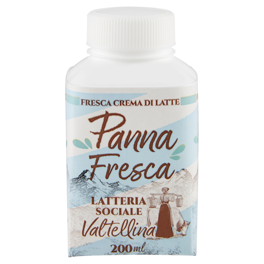 Latteria Sociale Valtellina Panna Fresca Crema di Latte 200 ml