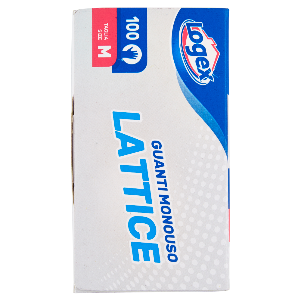 Logex Guanti Monouso Lattice Taglia M 100 pz