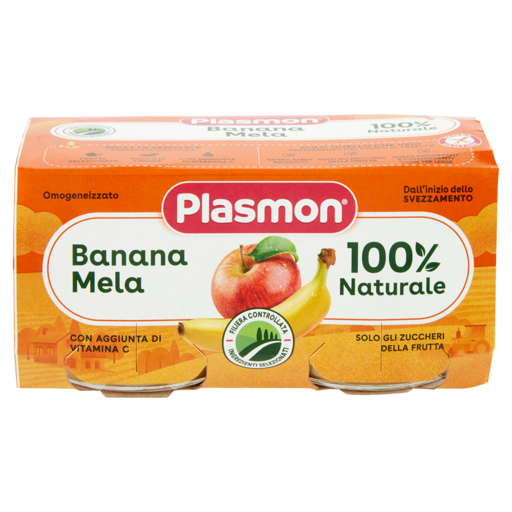 Plasmon Omogeneizzato Banana Mela 2 x 80 g