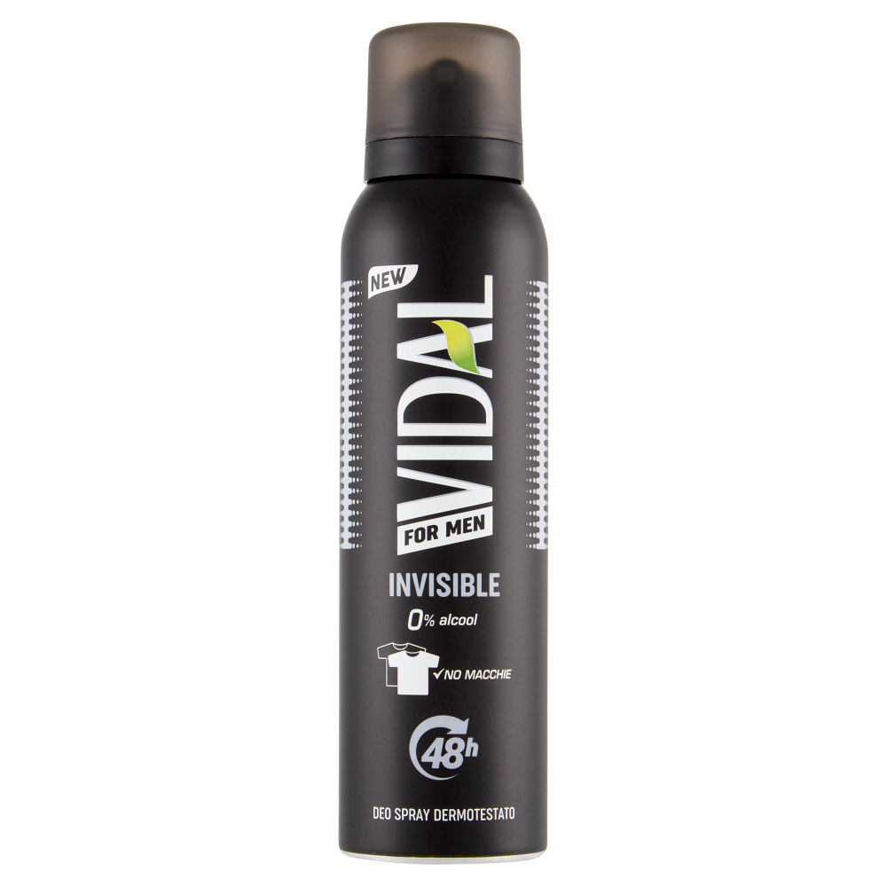 Vidal For Men Invisible Deo Spray Dermotestato 150 ml