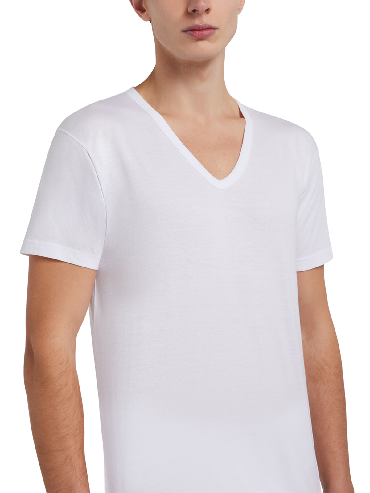 Liabel Maglia uomo scollo a V bianco – Taglia VII