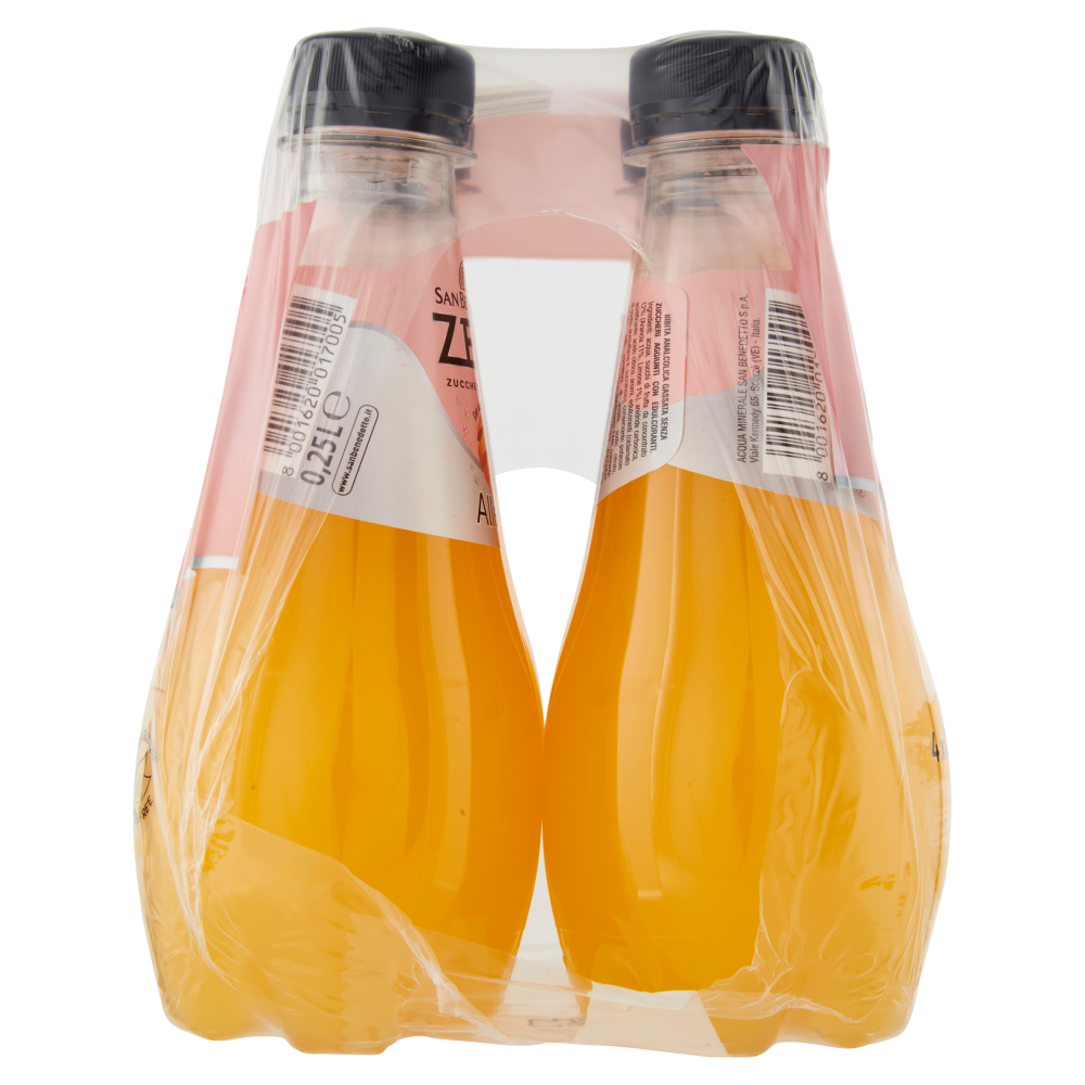 San Benedetto Allegra Zero con succo d'agrumi 0,25 L x4