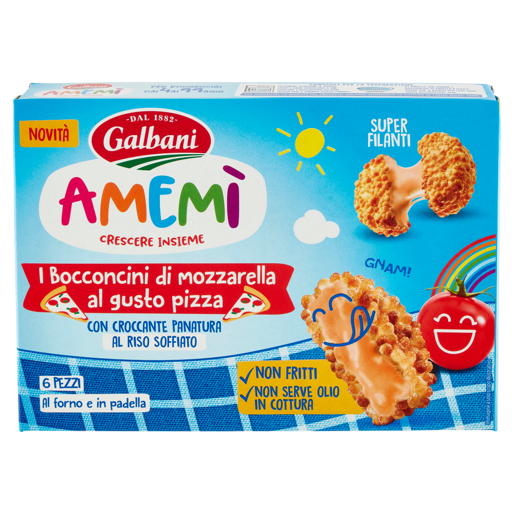 Galbani Amem&igrave; i Bocconcini di mozzarella al gusto pizza 6 x 25 g