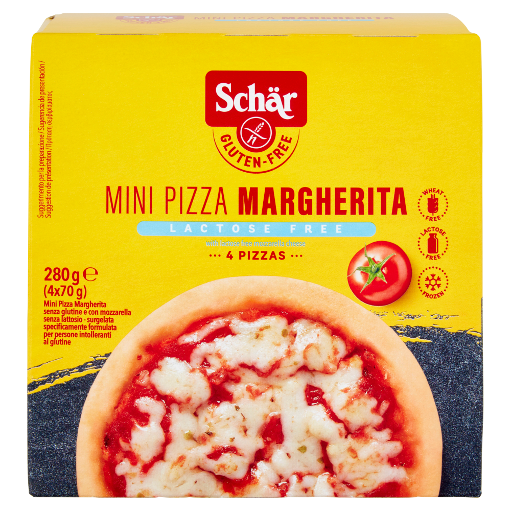 Schär Mini Pizza Margherita Lactose Free 4 x 70 g
