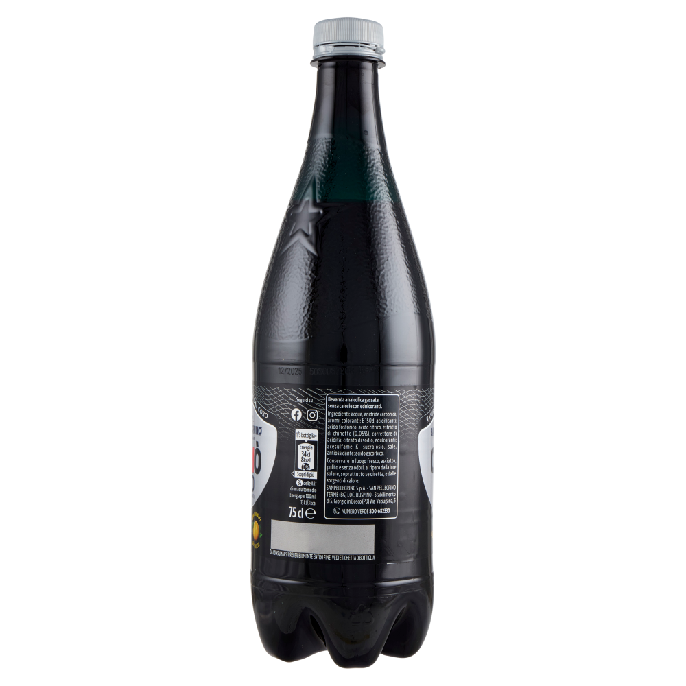 BIBITE SANPELLEGRINO, Bevanda Gassata, Chinò Zero Zuccheri, Pet - 750ml