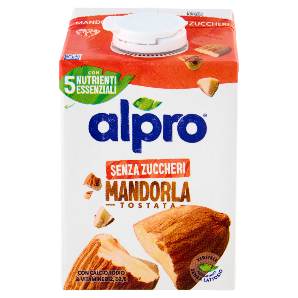 ALPRO Senza Zuccheri Mandorla, Bevanda 100% Vegetale, Basso in grassi, Senza Lattosio, 500ml
