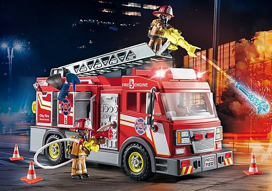 Playmobil City Action Fire Truck with Flashing Lights