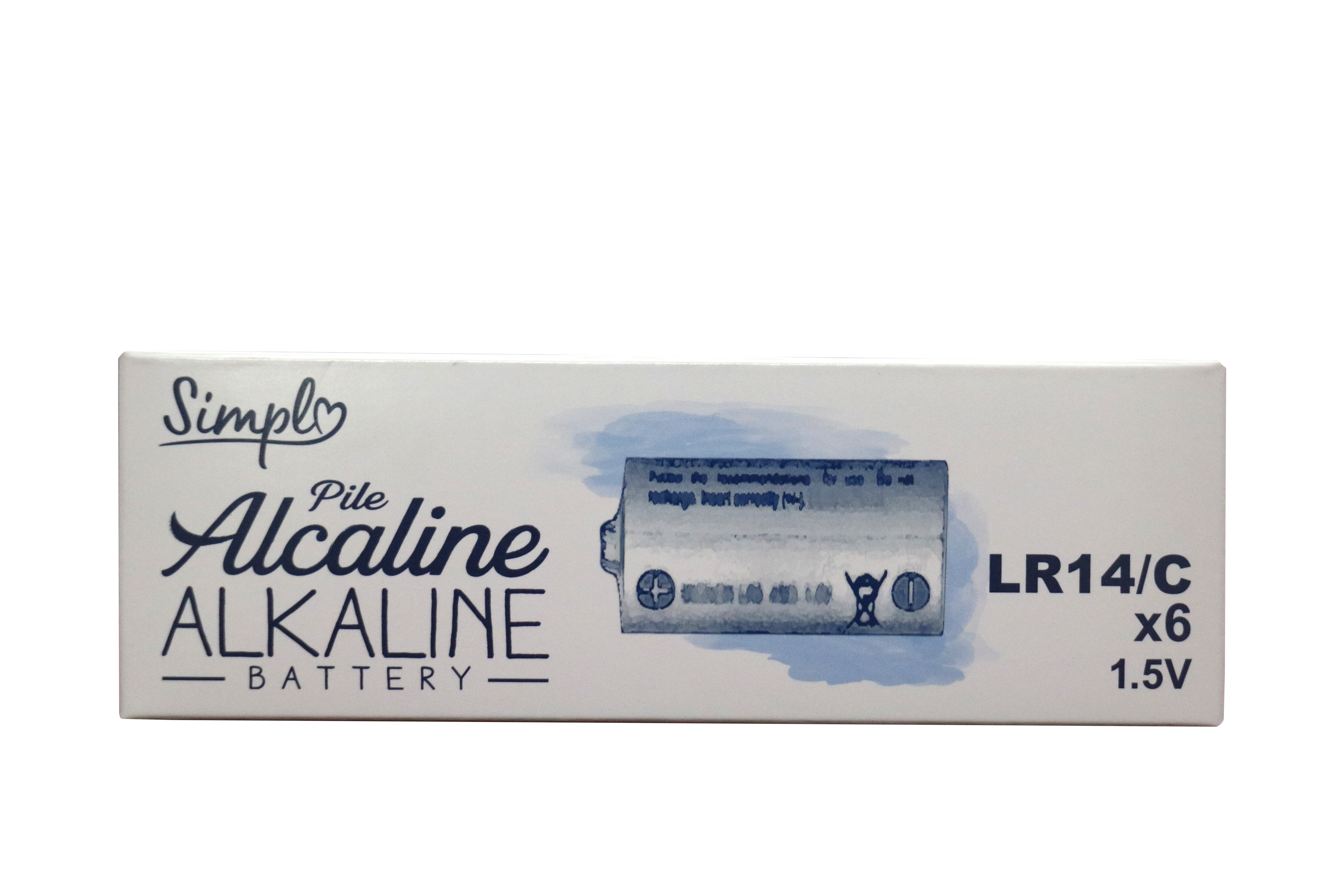 Simpl 6 pile mezza torcia LR14/C