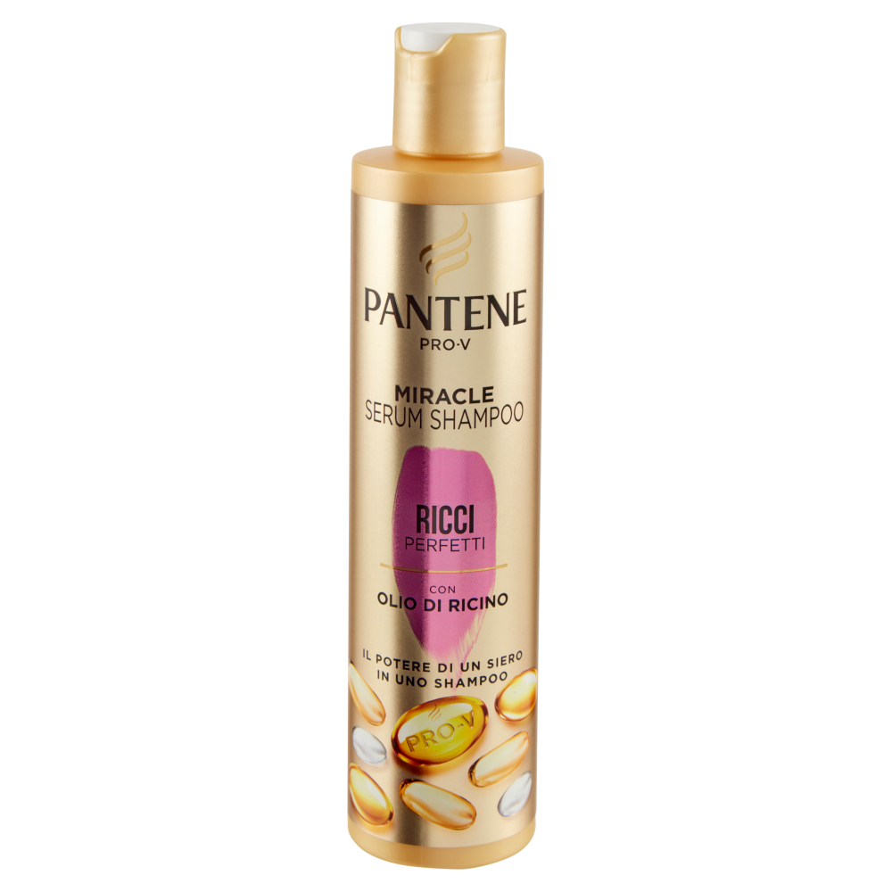Pantene Shampoo e Siero Capelli con Olio di Ricino Miracle Serum Ricci