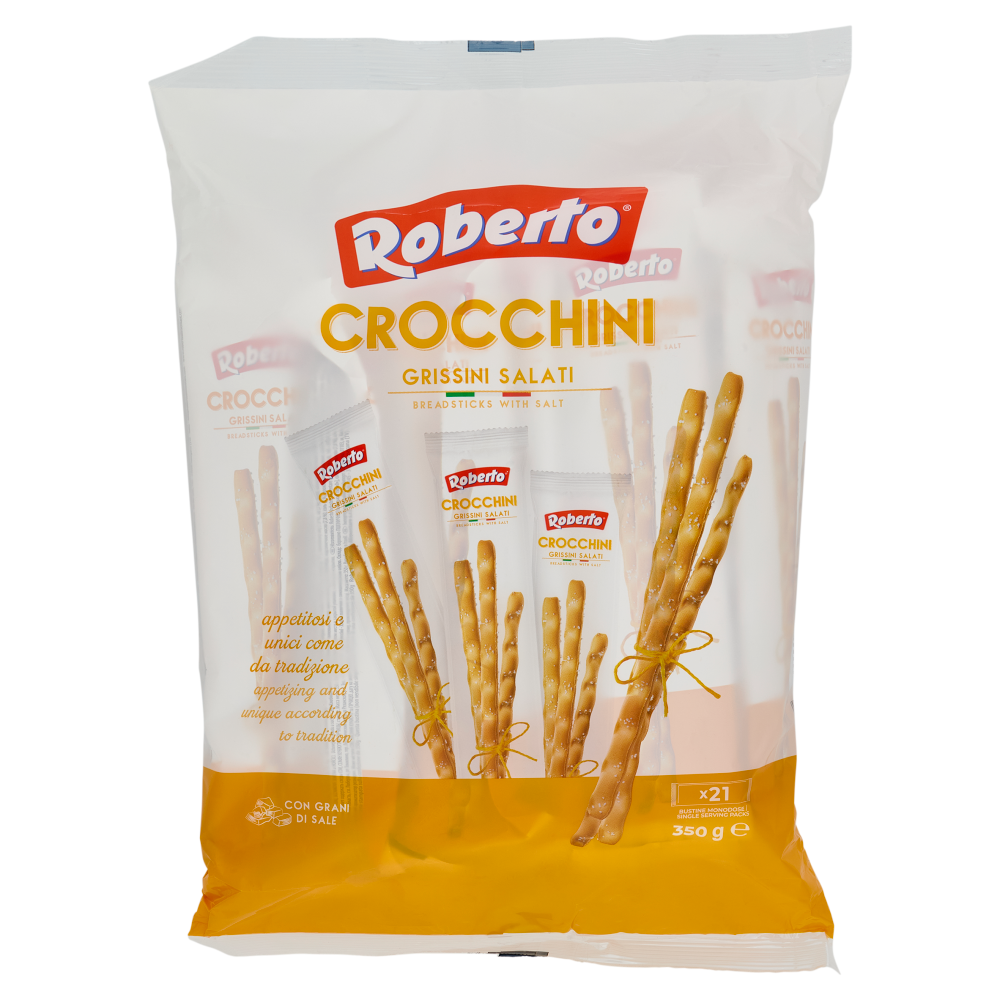Roberto Crocchini Grissini Salati con Grani di Sale 350 g