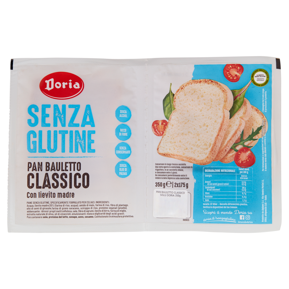 Doria Senza Glutine Pan Bauletto Classico 2 x 175 g